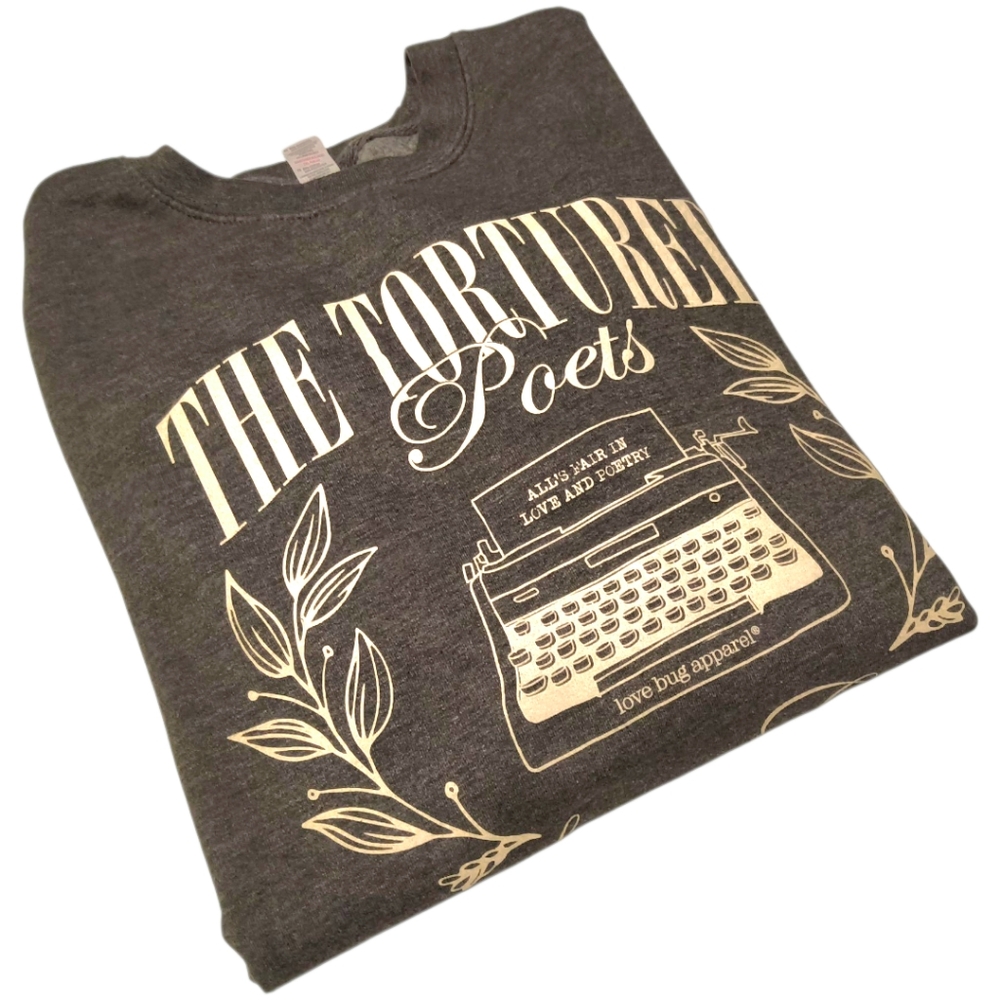Tortured Poets Social Club Grey Pullover Sweatshirt
